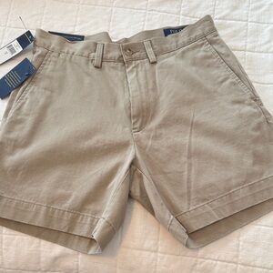 Polo Ralph Lauren Men's Tan Flat Front Shorts